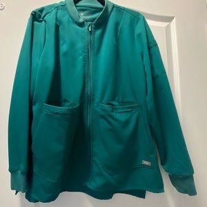 Figs Green Scrubs Jacket - Worn Once